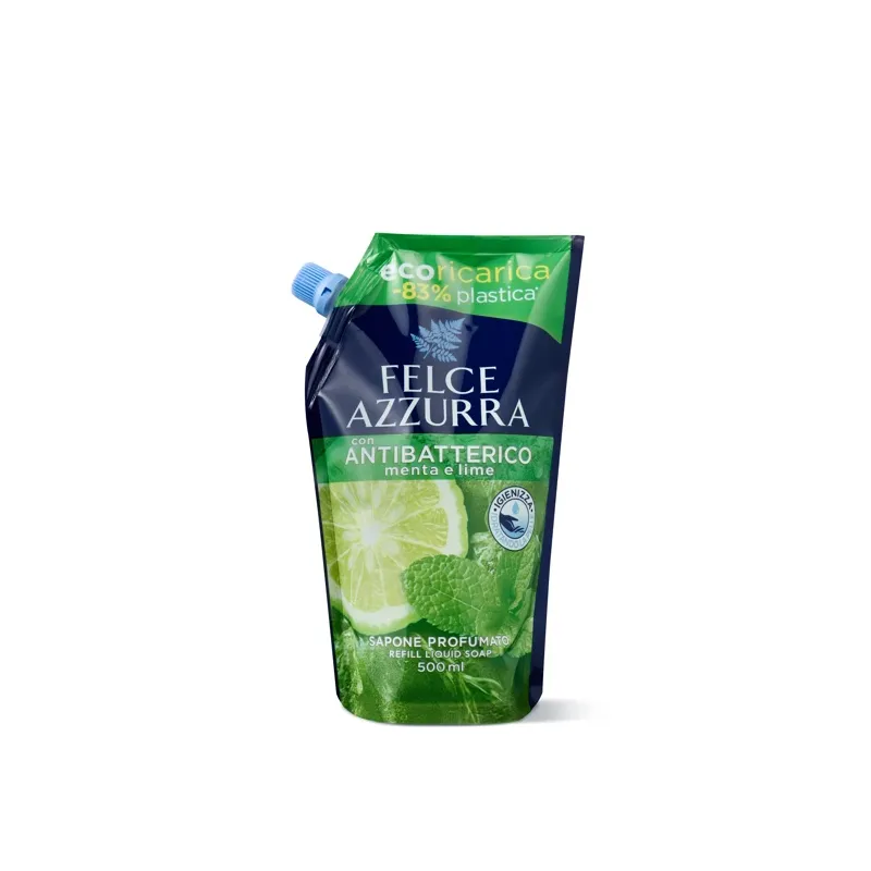 FELCE AZZURRA Mint & Lime Antibacterial šķidro ziepju rezerve 500ml