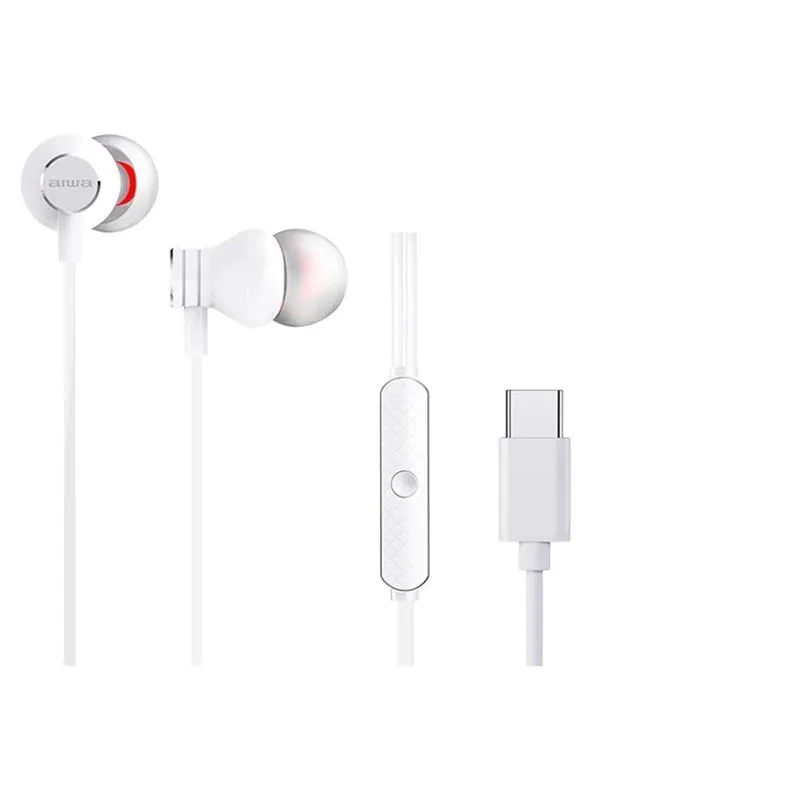 Vadu austiņas Aiwa ESTM-50 USB-C, balta