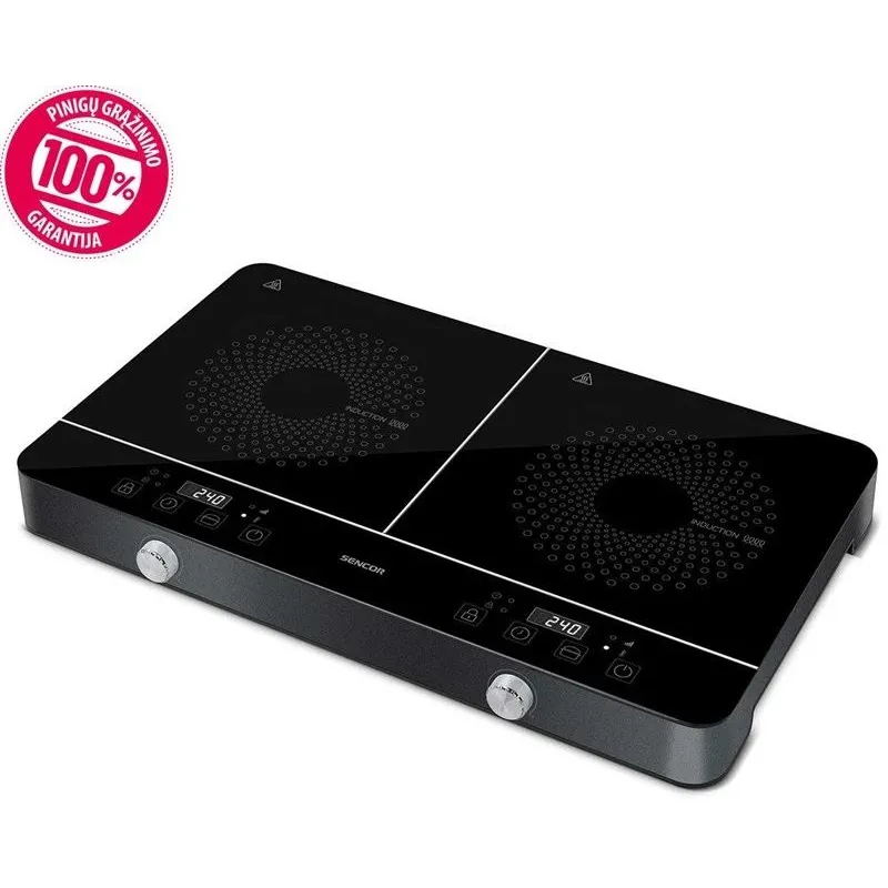 Mini plītis indukcijas Sencor SCP 42021GY, 3500 W, melna krās.