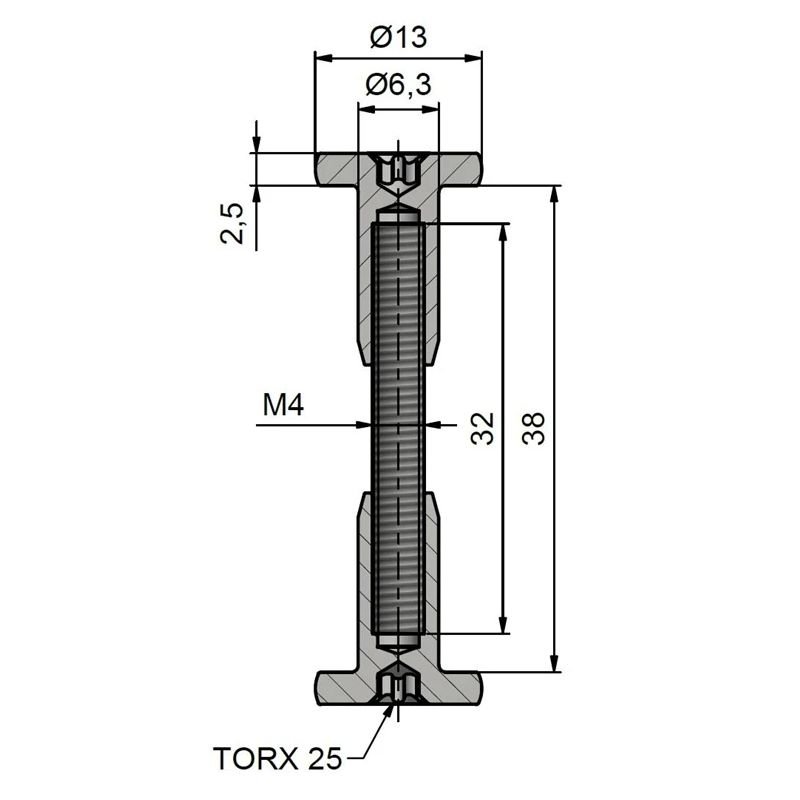 Plākšņu spriegotājs 38 mm zn