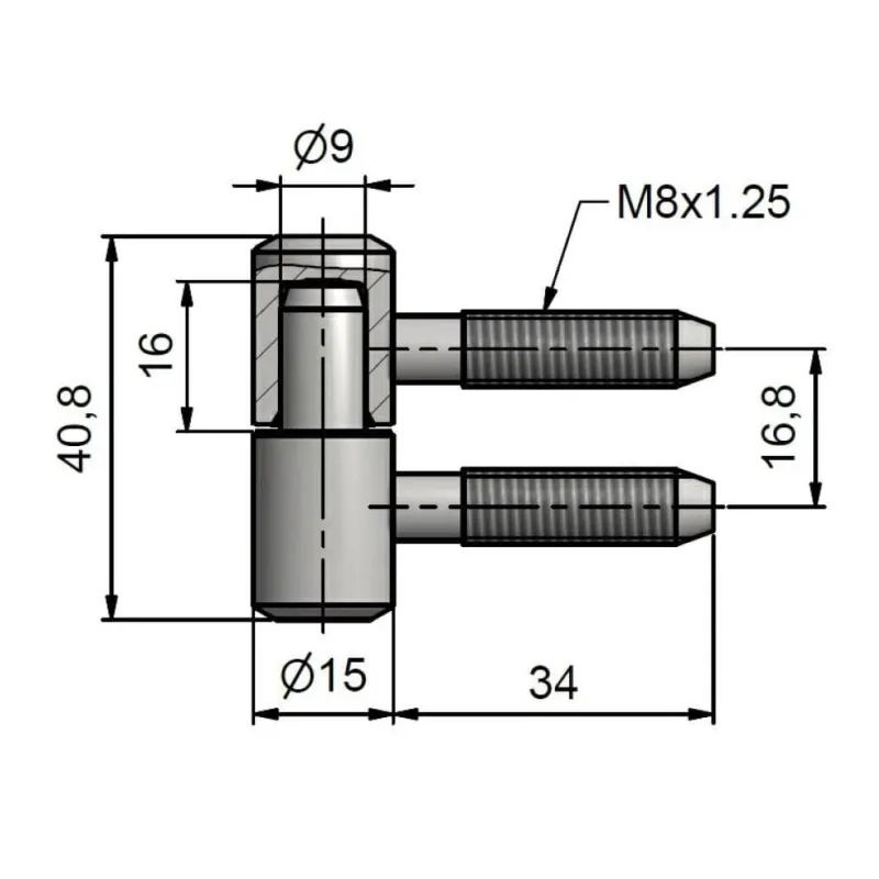Eņģes TKZ Polna 9617 33C0