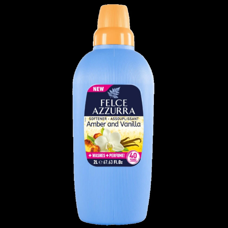 FELCE AZZURRA Amber & Vanilla veļas mīkstinātājs ,40x, 2L