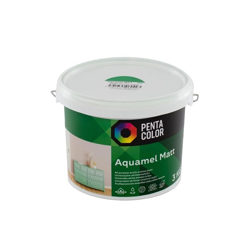 Krāsa Pentacolor Aquamel zaļa. matēta. 3 kg.