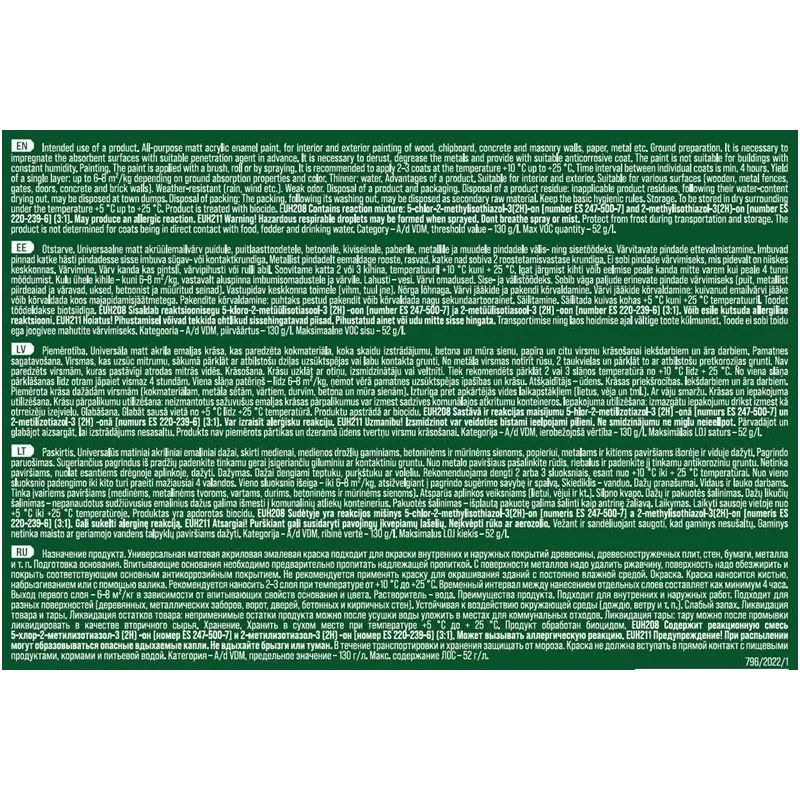 Emaliniai dažai, universalūs Pentacolor Aquamel, matinis, 0.7 kg, dramblio kaulo sp.