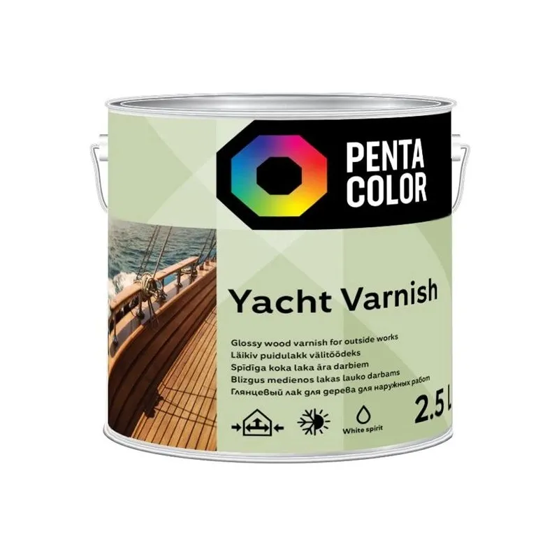 Laka, spīdīga Pentacolor Yacht, 2.5 l, Bezkrāsains