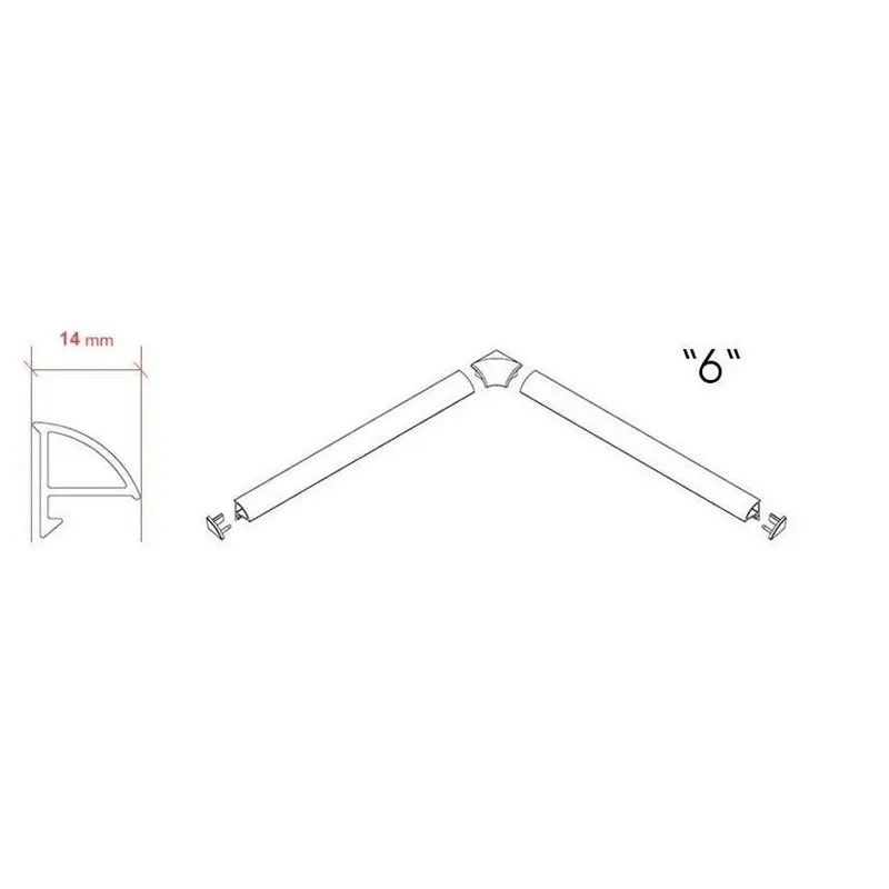 Stūra apdares sloksņu komplekts Ravak B440000001, plastmasa