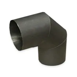 Dūmtraukio alkūnė Abx, juoda sp., 130 mm, 28 cm, 90 °