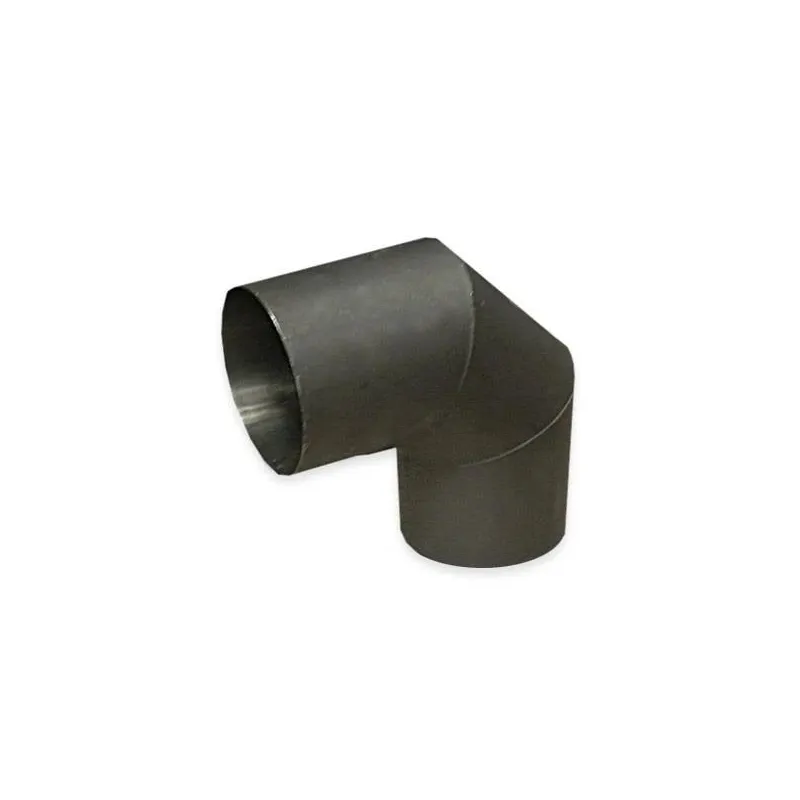 Dūmvada līkums Abx, melna krās., 130 mm, 28 cm, 90 °