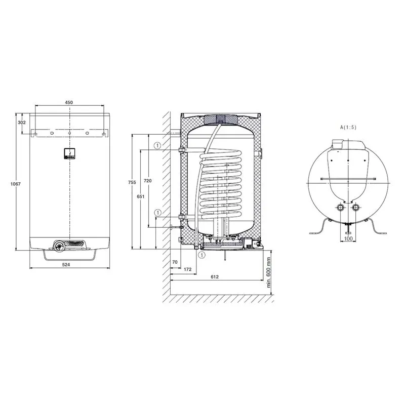 Ūdens sildītājs Dražice OKC 125, 117 l