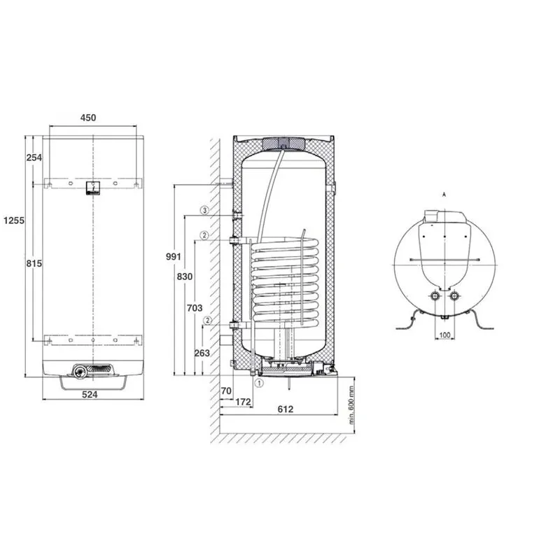 Veeboiler Dražice OKC-1 m² 160, 147 l