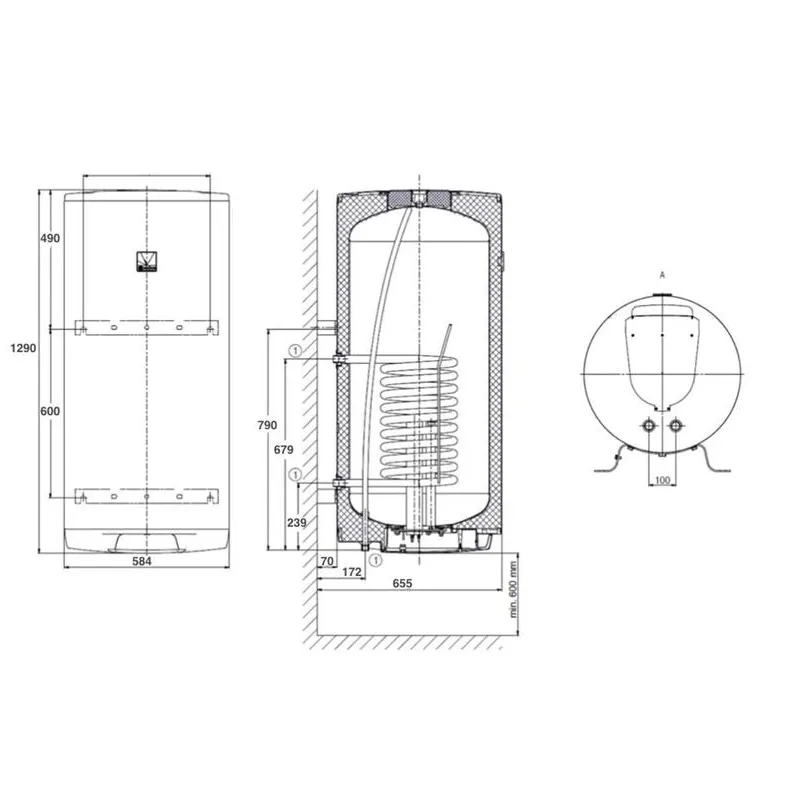 Ūdens sildītājs Dražice OKC 200, 194 l
