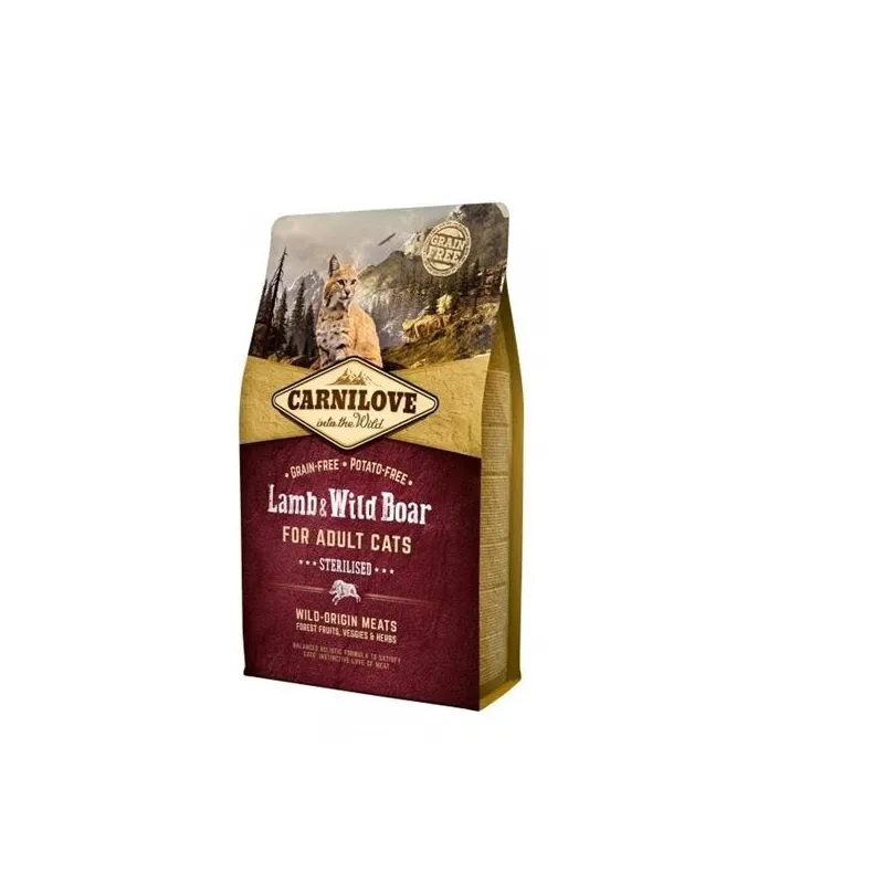 Sausā kaķu barība Carnilove, savvaļas dzīvnieku gaļa, 6 kg