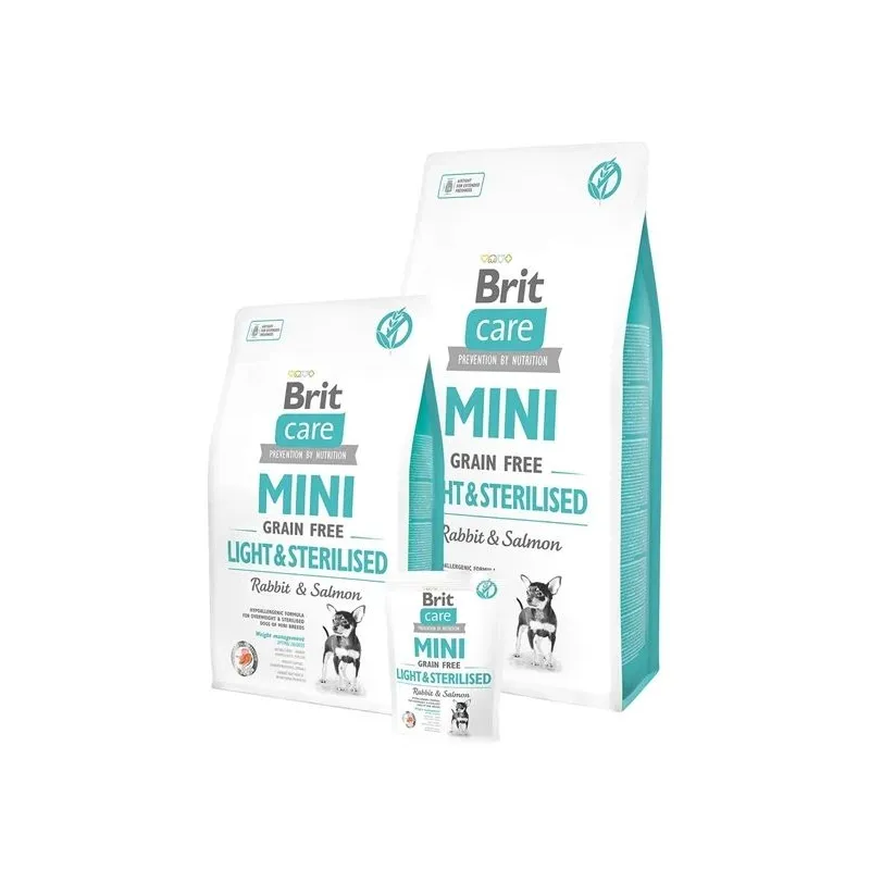 Sausas šunų maistas Brit Care Mini Light&Sterilised, triušiena-lašiša, 2 kg