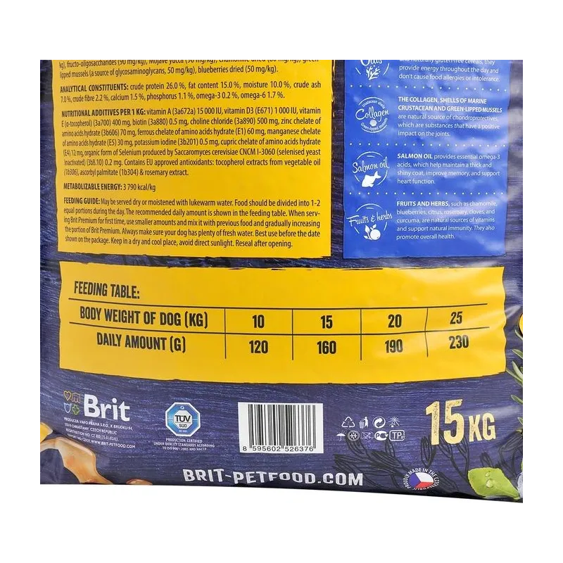 Sausā suņu barība Brit Premium By Nature Adult Medium, vistas gaļa, 15 kg