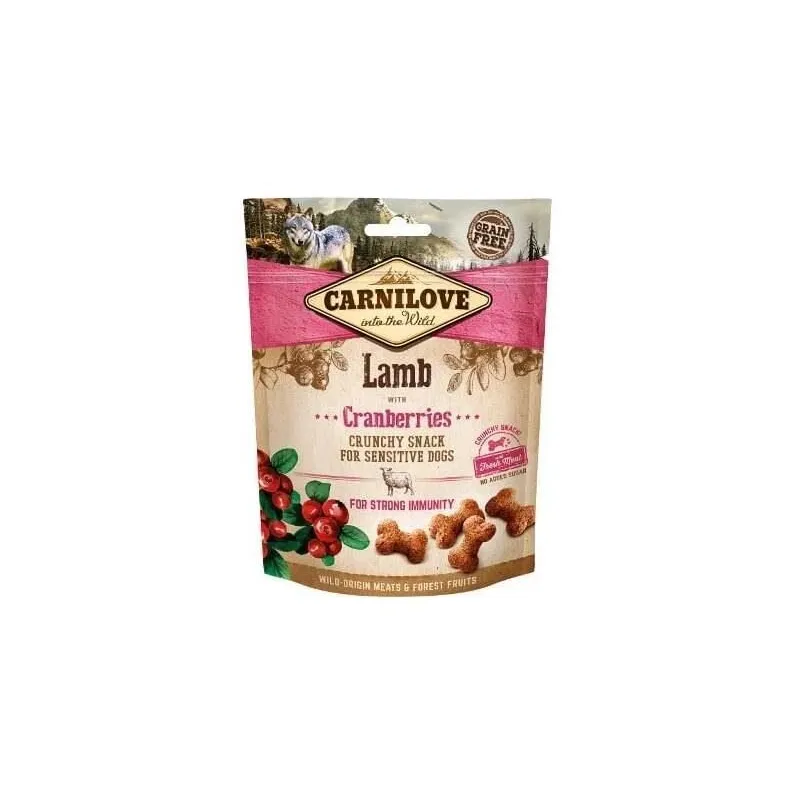 Skanėstas šunims Carnilove Lamb Lamb with Cranberries, ėriena, 0.2 kg