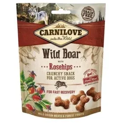 Skanėstas šunims Carnilove Chrunchy Wild Boar with Rosehips With Fresh Meat, šernienos mėsa, 0.2 kg