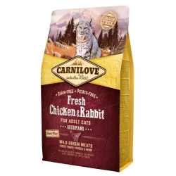 Kuiv kassitoit Carnilove Adult Cat Fresh Chicken & Rabbit, küülikuliha, 2 kg
