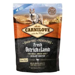 Sausas šunų maistas Carnilove Adult Dog Small Breeds Fresh Ostrich & Lamb, ėriena-strutiena, 1.5 kg