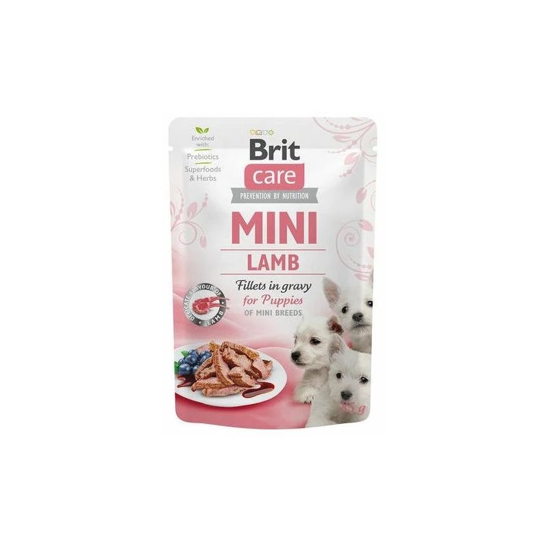 Mitrā barība ,konservi, suņiem Brit Care Mini Lamb