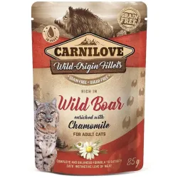 Влажный корм для кошек Carnilove Cat Pouch Wild Boar Chamomile, курица-мясо кабана, 0.085 кг