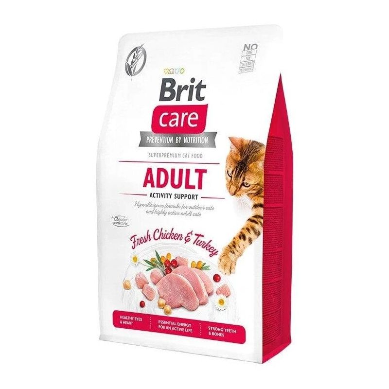 Sausas aktyvių kačių ėdalas BRITCARE. 2 kg