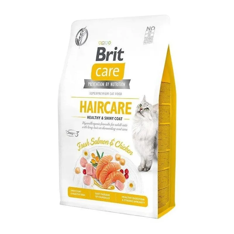 Sausā kaķu barība Brit Care Haircare Healthy&Shiny Coat, zivs, 2 kg