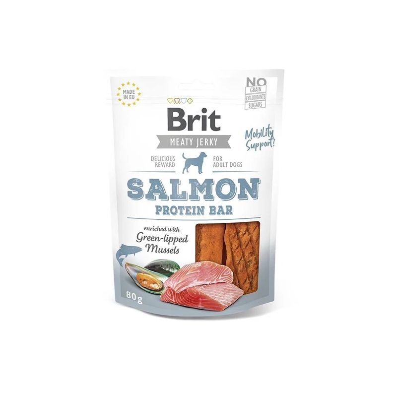 Brit Jerky Salmon Protein Bar delikatese 80g