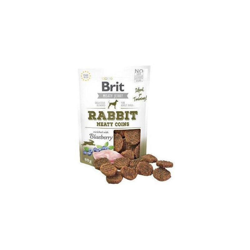 Brit Jerky Rabbit Meaty Coins delikatese 80g