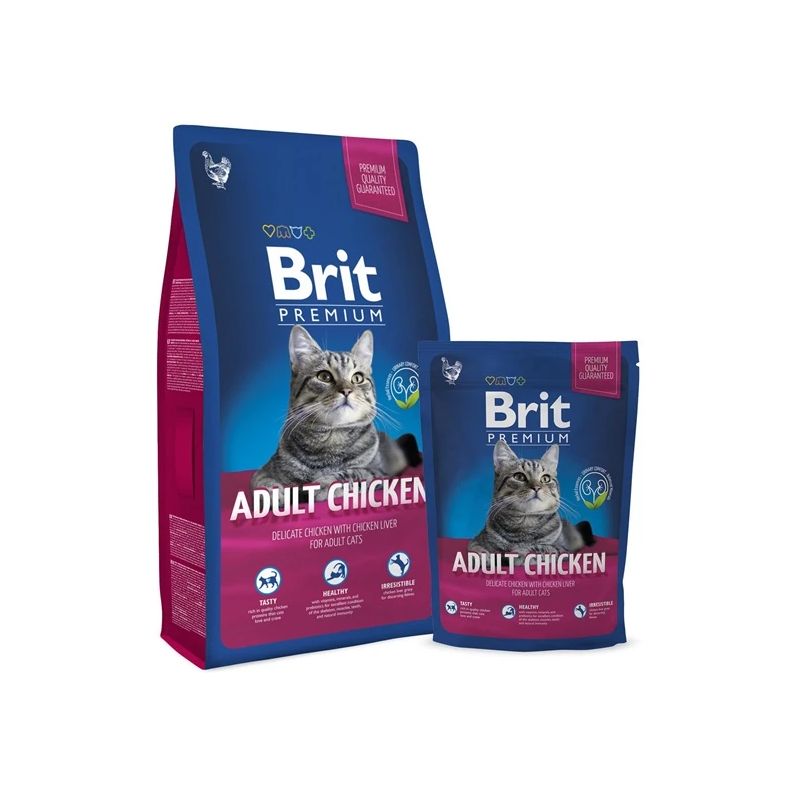 Kaķu barība brit prem cat adult chicken
