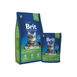 Сухой корм для кошек Brit Premium Cat Sterilised, курица, 1.5 кг