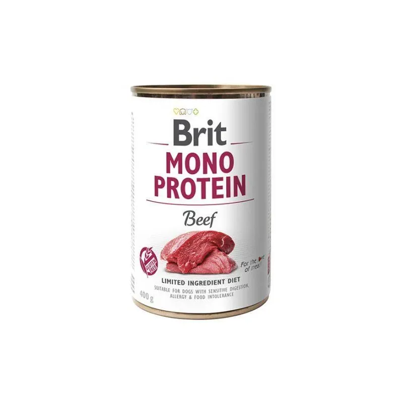 Mitrā barība ,konservi, suņiem Brit Mono Protein Beef, liellopa gaļa, 0.4 kg