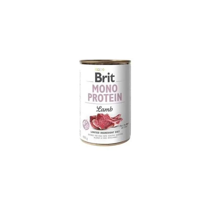 Mitrā barība ,konservi, suņiem Brit Mono Protein, jēra gaļa, 0.4 kg