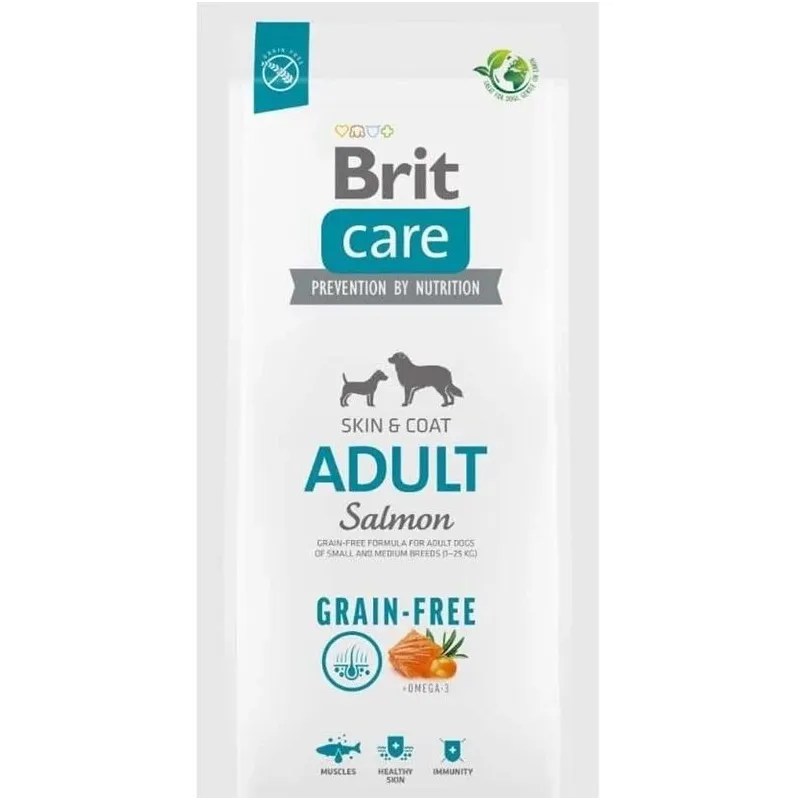 Sausā suņu barība Brit Care Adult Grain-free. lasis. 3 kg