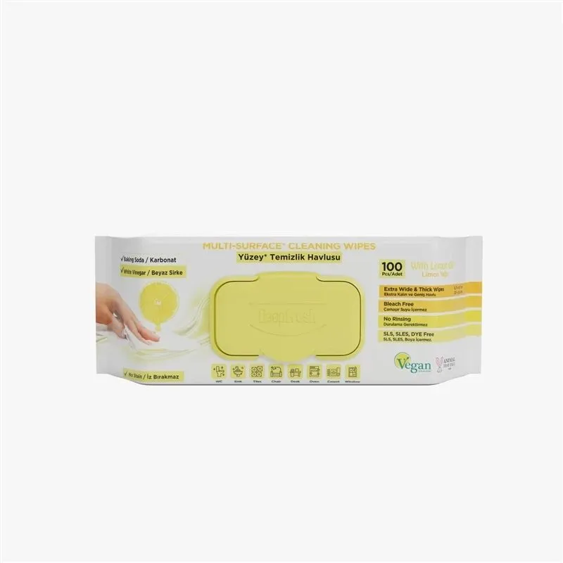 Drėgnos servetėlės Deepfresh Multi-surface Citrus, universalaus naudojimo, 100 vnt.