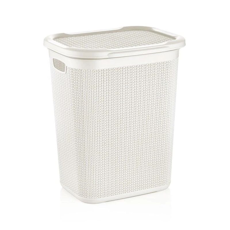 Veļas grozs 50l knit m-079 balts