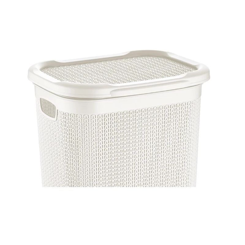 Veļas grozs 50l knit m-079 balts