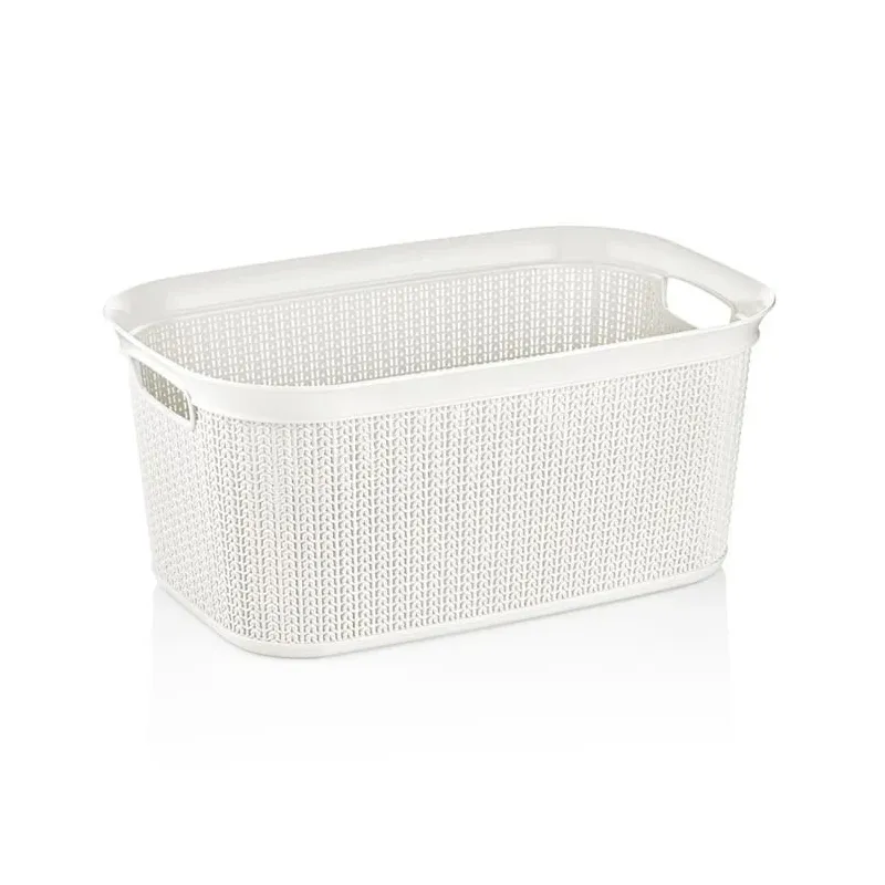 Veļas grozs Knitas, 38 l, balta krās., 57 cm x 37 cm