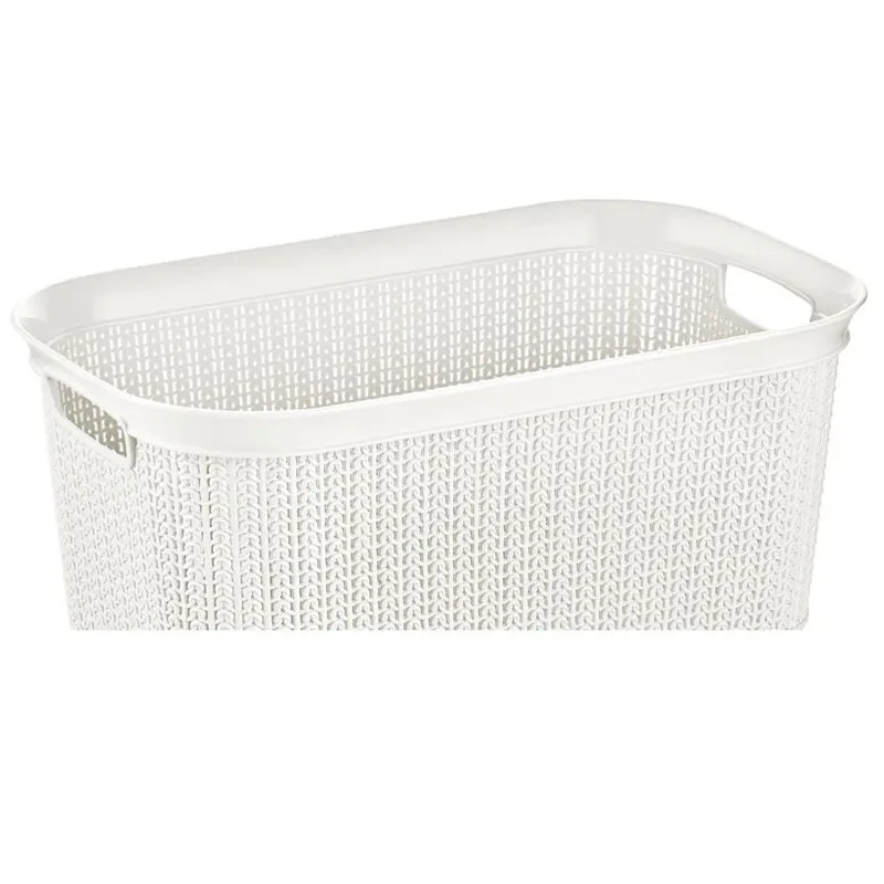 Veļas grozs Knitas, 38 l, balta krās., 57 cm x 37 cm