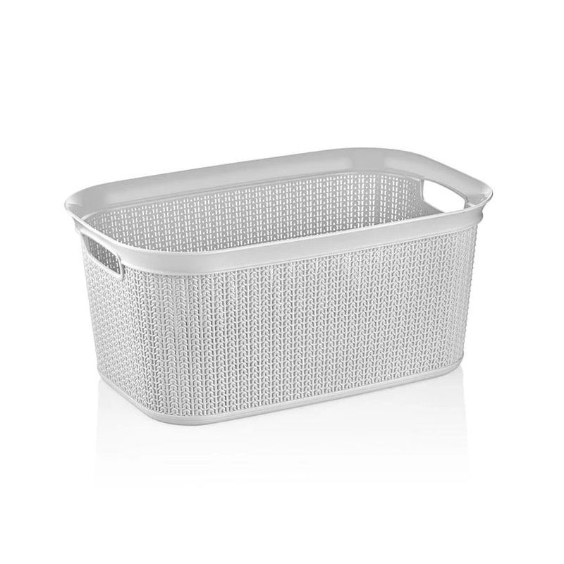 Veļas grozs 38l knit m-080 pelēks