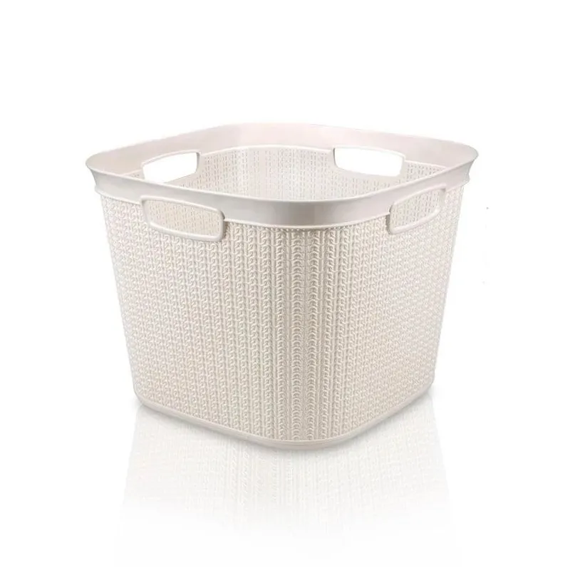 Veļas grozs Knitas M-081, 41 l, balta krās., 43 cm x 43 cm