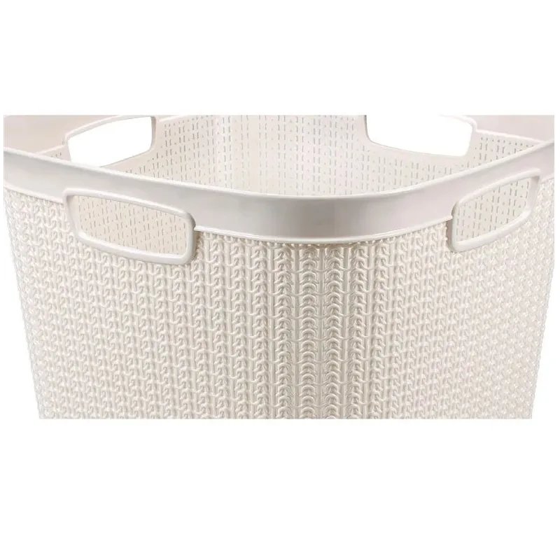 Veļas grozs Knitas M-081, 41 l, balta krās., 43 cm x 43 cm