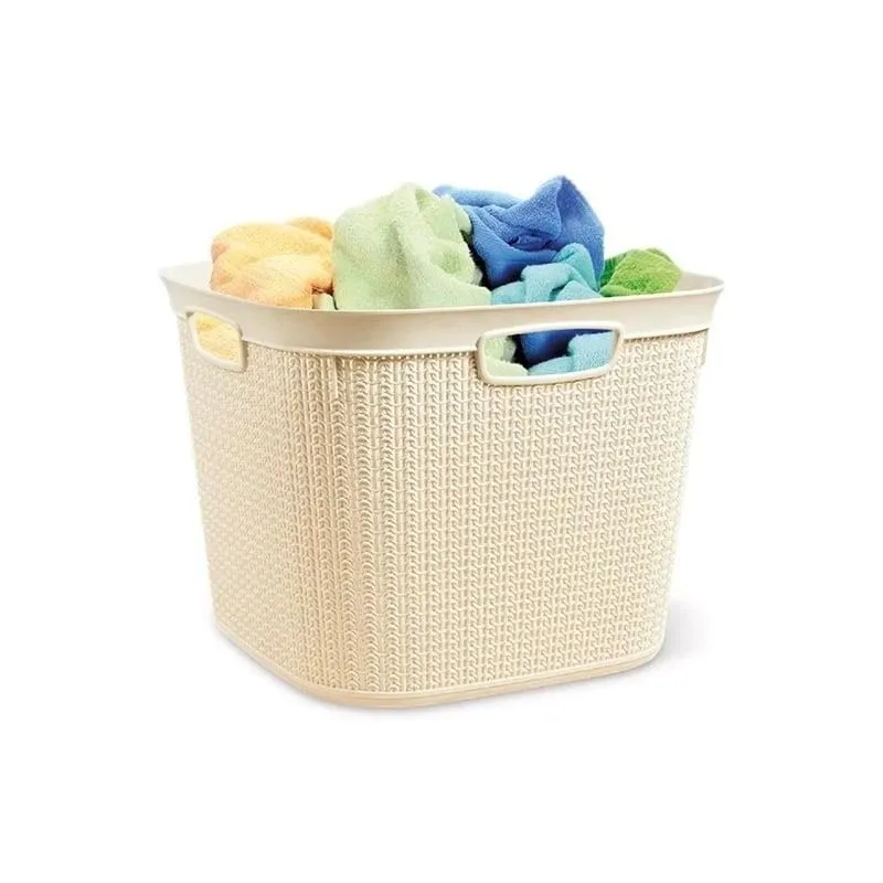 Veļas grozs Knitas M-081, 41 l, balta krās., 43 cm x 43 cm