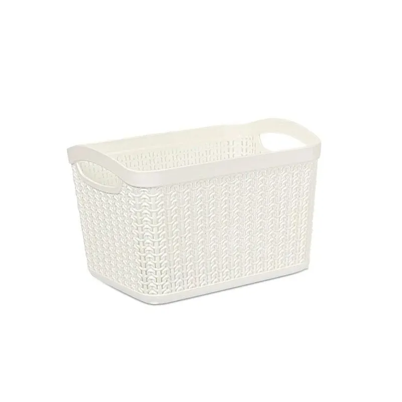 Uzglabāšanas kaste Ucsan Plastik 8691459014083, 6.6 l, balta krās., 26 x 17 x 20 cm