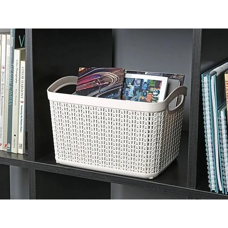 Uzglabāšanas kaste Ucsan Plastik 8691459014083, 6.6 l, balta krās., 26 x 17 x 20 cm