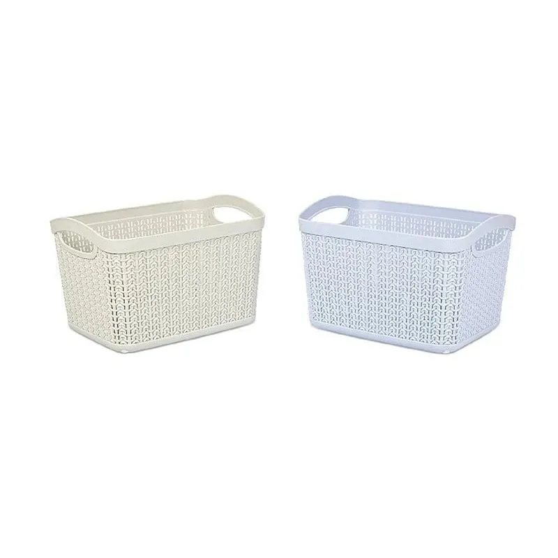 Daiktadėžė Ucsan Plastik 8691459014083, 6.6 l, balta sp., 26 x 17 x 20 cm