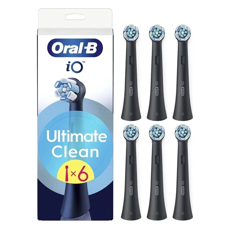 Elektrinio dantų šepetėlio galvutė Oral-B iO UltimateClean CBF-6, juoda sp., 6 vnt.