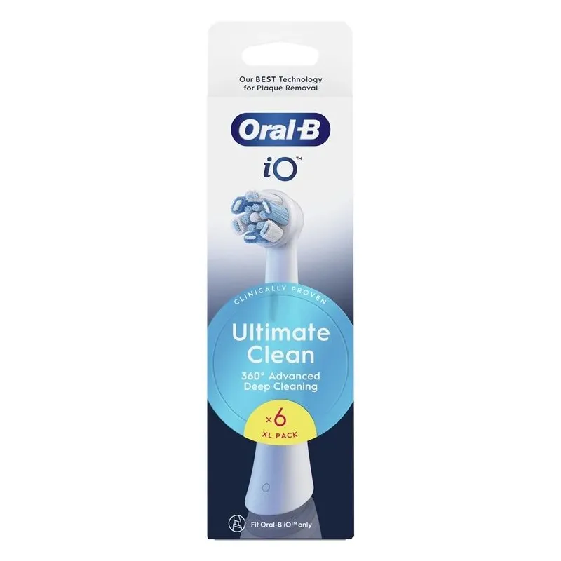 Elektriskās zobu birstes galviņa Oral-B iO Ultimate Clean CWF-6, balta, 6 gab.