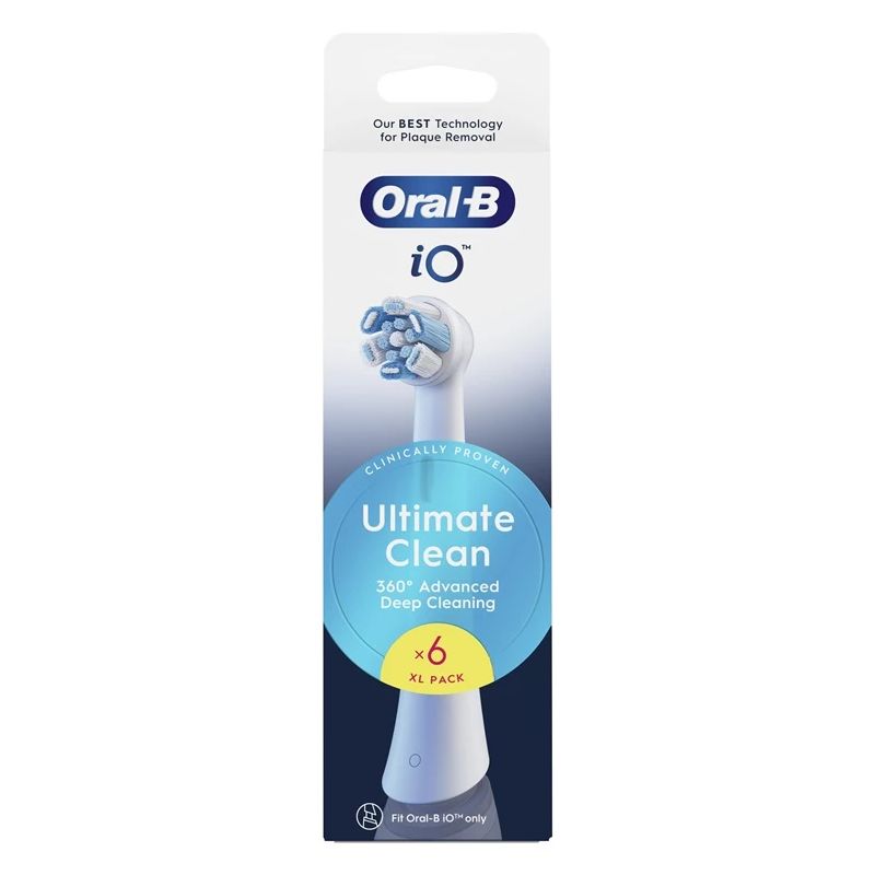 Zobu birstes uzgalis Oral-B iO Ultimate clean. balta. 6 gab.