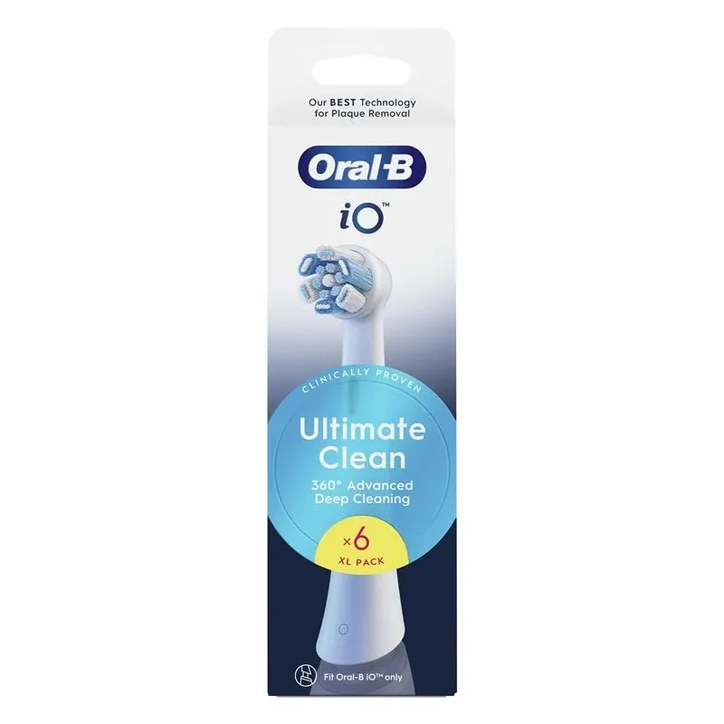Elektriskās zobu birstes galviņa Oral-B iO Ultimate Clean CWF-6, balta, 6 gab.
