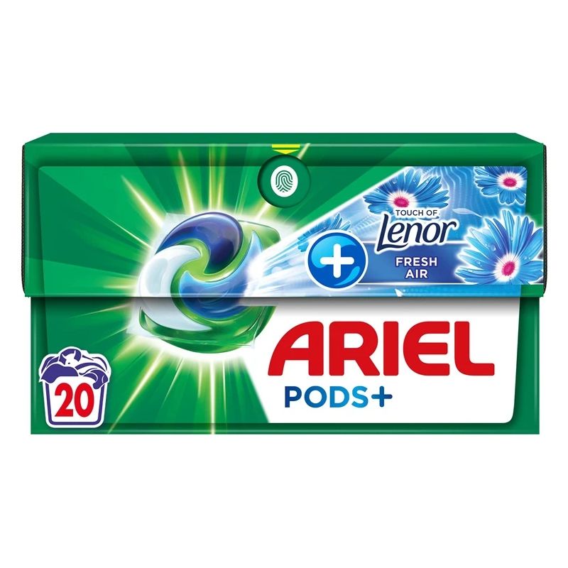 Kapsulas mazgāšanai Ariel Fresh Air. 20 gab.
